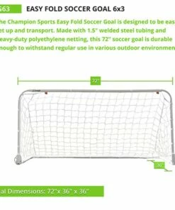Champion 3'x6' Easy Fold Soccer Goal -Deals Soccer Store 3