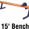 Jaypro 15' PORTABLE Aluminum Player Bench, Powder Coated, PB-15PC