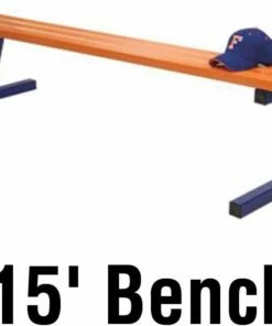 Jaypro 15' PORTABLE Aluminum Player Bench, Powder Coated, PB-15PC