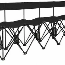 Travelbench TBLG5 El Grande Folding Soccer Bench w/ Backrest, 5-seater