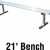 Jaypro 21' PORTABLE Aluminum Player Bench, PB-5