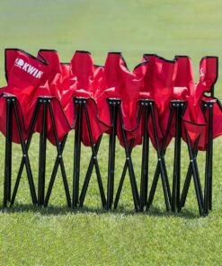 Kwik Goal 6 Seat Kwik Bench Folding Soccer Bench, 9B906 Red -Deals Soccer Store a07 244 inset