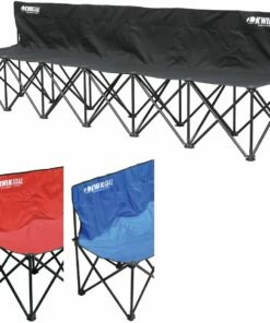 Kwik Goal 6 Seat Kwik Bench Folding Soccer Bench, 9B906  Red
