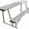 7.5' Portable Outdoor Aluminum Scorer's Table & Bench, BEST08