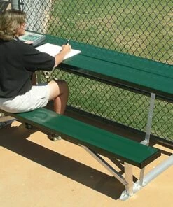 7.5' Portable Outdoor Powder Coated Scorer's Table & Bench, BEST08C