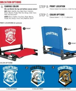 Stadium Chair Bleacher Seat (WSC2), DELUXE MODEL (4" wider) Navy -Deals Soccer Store a07 752 new custom