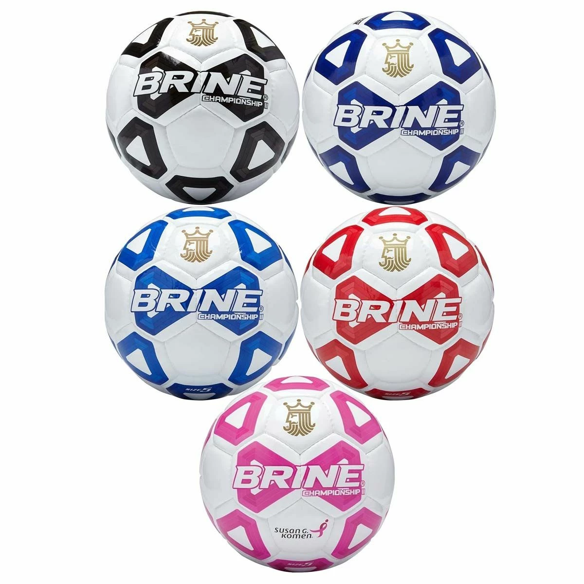 Brine SBCHMP7 Championship II Soccer Ball, SIZE 5 Navy 2 Brine SBCHMP7 Championship II Soccer Ball, SIZE 5 Navy - Image 2