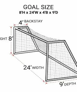Jaypro 8'x24' Classic Club Soccer Goals, CC24S (pair) 9 Jaypro 8'x24' Classic Club Soccer Goals, CC24S (pair) -Deals Soccer Store a11 224 goal diagram