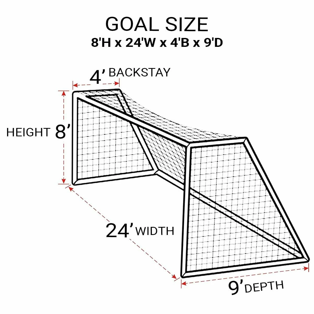 Jaypro 8'x24' Classic Club Soccer Goals, CC24S (pair) 5 Jaypro 8'x24' Classic Club Soccer Goals, CC24S (pair) - Image 5