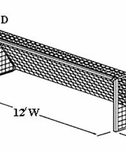 Jaypro 7'x12'x1'x4' 2.5mm Soccer Net, WHITE -Deals Soccer Store a11 501a 17