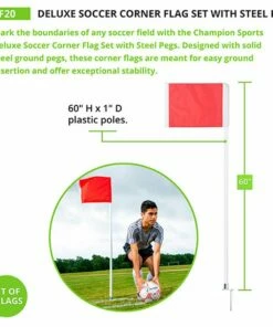 Champion Official Soccer Corner Flags, set of 4, SCF-20 -Deals Soccer Store a11 724 new 03