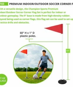 Champion Premium Turf Official Soccer Corner Flags, set of 4, SCF60 -Deals Soccer Store a11 766 new 03