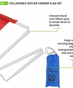 Champion Fold-A-Flag Folding Soccer Corner Flags, set of 4, SCF50 -Deals Soccer Store a11 767 new 05