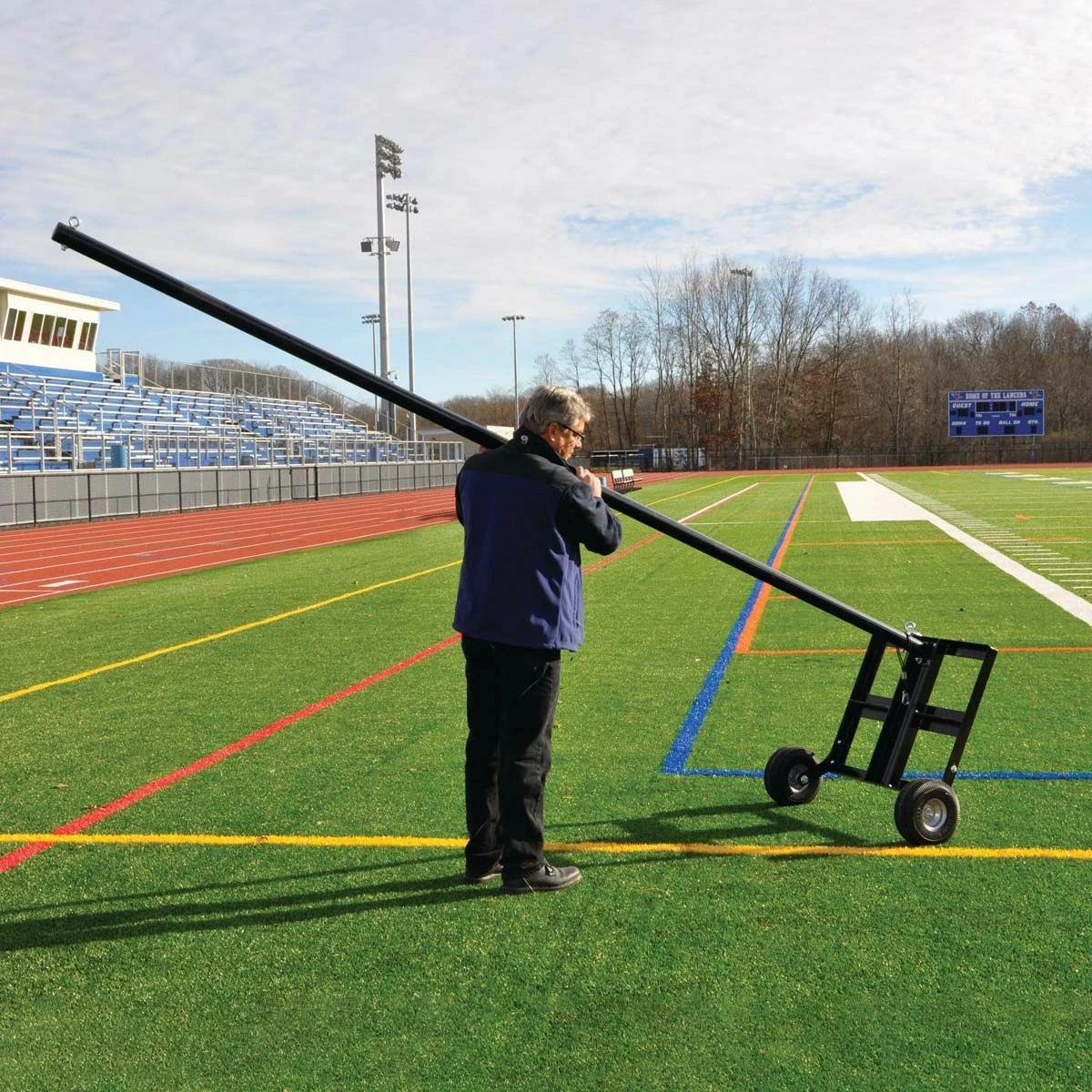 Jaypro 12'Hx60'L Portable Field Backstop Netting System, PFN-1260PKG 2 Jaypro 12'Hx60'L Portable Field Backstop Netting System, PFN-1260PKG - Image 2