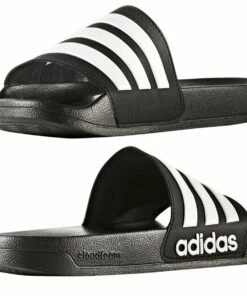 Adidas Adilette Cloudfoam Slides Black -Deals Soccer Store a80 800 blk 3