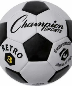 Champion Retro Black & White Soccer Ball, Size 3, 4 & 5 -Deals Soccer Store size 3a 1
